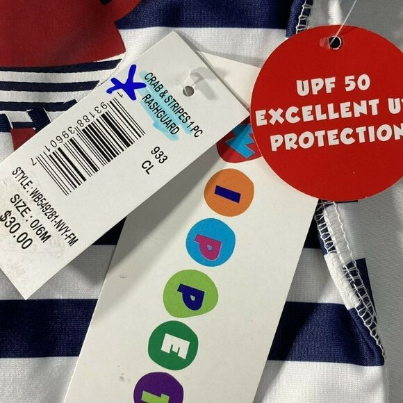 Wippette Infant NWT SPF 50 UV Protection Swim Suit Rash Guard-0-6Months - Picture 3 of 5